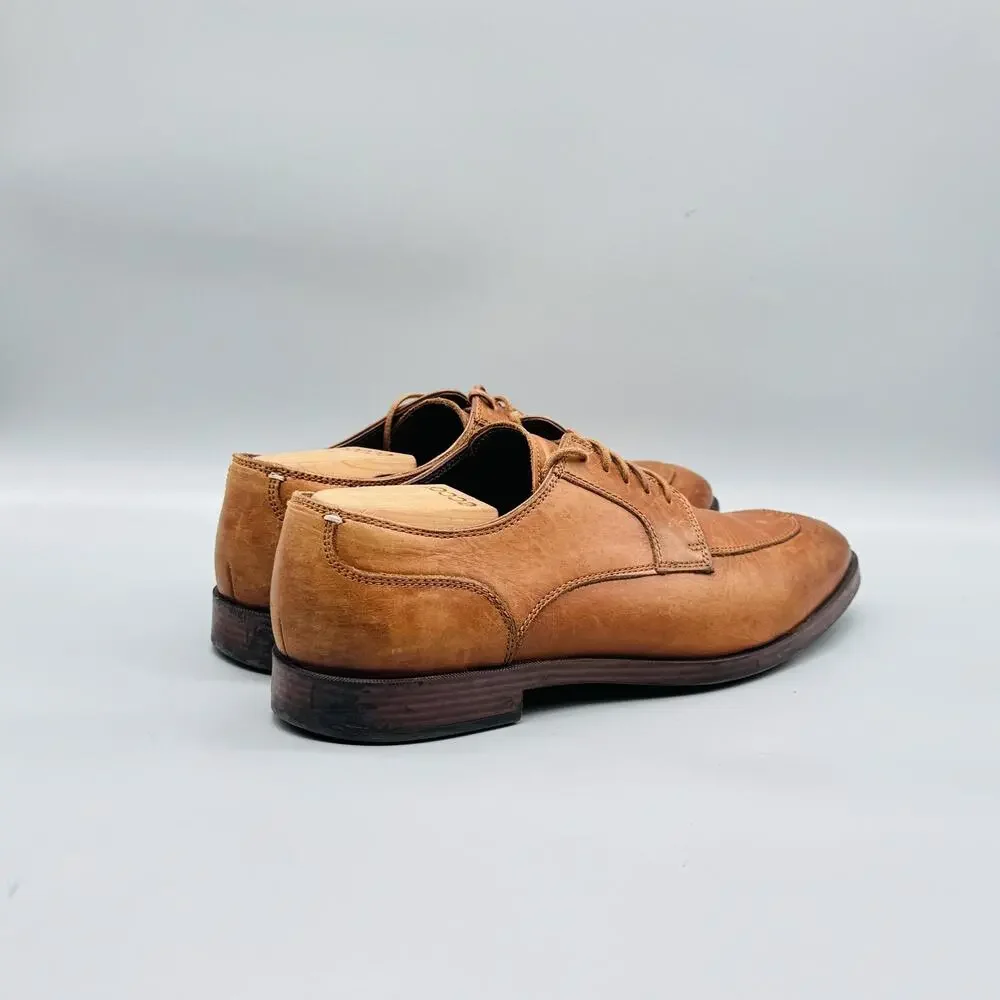 Cole Haan Shoes Mens 10 Brown Leather Derby Oxford Dress Apron Split Toe Casual